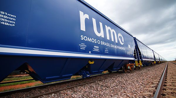 Rumo tem crescimento de 1% nos volumes transportados em março e de 8% no 1º trimestre